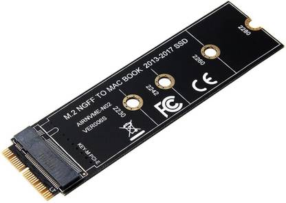 microware M.2 NVMe 8 GB Laptop Black M.2 Internal Solid State Drive (SSD) (M.2 NVME SSD to 2013 2014 2015 2016 2017 Year MacBook Hard Drive Adapter Card)
