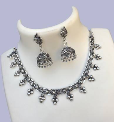 Oxidised Silver Jewel Set