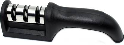 KitchCrux Easy to Use Knife & Cleaver Sharpener with Handle for 3 Modes of Knife Sharpening Stone