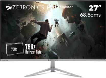 ZEBRONICS 27 inch Full HD VA Panel Wall Mountable Monitor (ZEB-A27FHD Ultra slim LED monitor with 68.5cm,75Hz refresh rate)  (Response Time: 12 ms, 75 Hz Refresh Rate)