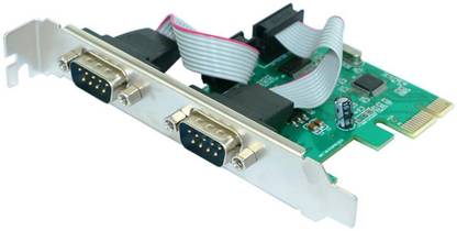 Mak World PCI Express Serial Card - 2 x RS232 (DB9) Serial Port for Win 7 / 10 Network Interface Card