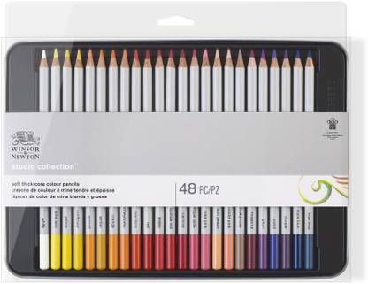 Winsor & Newton Studio Collection Coloured Pencil - Set of 48 in Tin Box Pencil