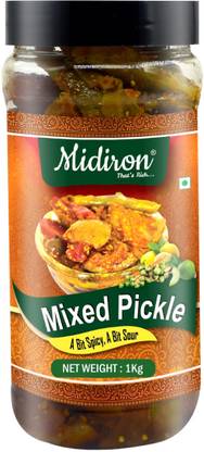 Midiron Mix Pickle, Homemade Mixed Achar Panchranga, No Added Color & Preservatives Mixed Pickle