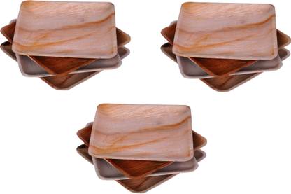 Prakruthi ARECA LEAF PLATE EXPORT 6" X 6"-25 PCS Rice Plates