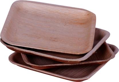 Prakruthi ARECA LEAF PLATE EXPORT 8" X 8" -25 PCS Rice Plates