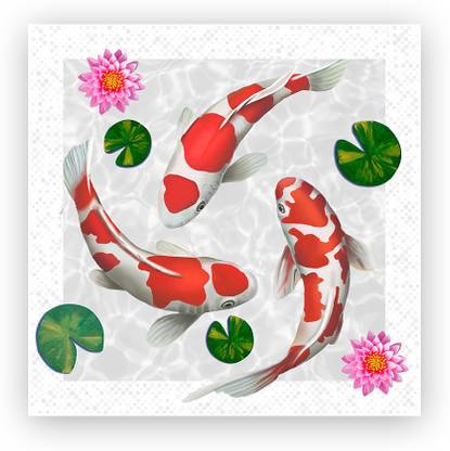 5D Picture - Koi Fish Theme Photographic Paper