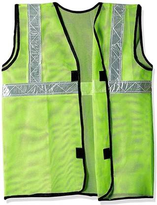 Sk world Reflective Waist Coat High Visibility Jacket Safety Jacket (orange)) Safety Jacket