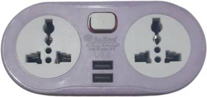 Akshita SR-EXTN-21 2-Way Power Socket & 2 USB Charger