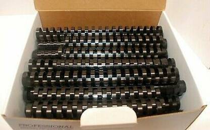 GBT Plastic Black Comb Binding RIng 12mm (Pack of 100 pcs) Manual Ring Binder