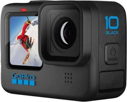 GoPro Hero 10, 3 -way Grip Tripod 1.0 Rechargeable Battery, Dual Screen, 5.3K60 Ultra HD Video Sports and Action Camera