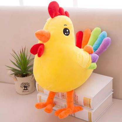 Tickles Soft Stuffed Plush Chicken Animal Cute Rooster Plushie Toy  - 35 cm