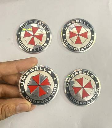 Auto MT 4pcs UMBRELLA Sign Emblem Car Wheel Center Hub Cap Caps Badge Sticker Decal 56mm Vehicle Tool Kit