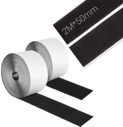 TurtleGrip Hook & Loop Tape,Self Adhesive Heavy Duty Hook Loop Strip Mounting Tape 2Mx50MM Stick-on Velcro