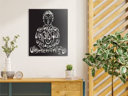 EES Namokar Mantra Buddha Wall decor -black