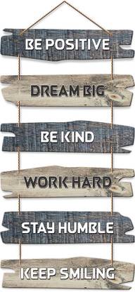Artvibes Positive Quote Decorative Wooden Wall Hanging for Home Decor Item (WH_3231N)