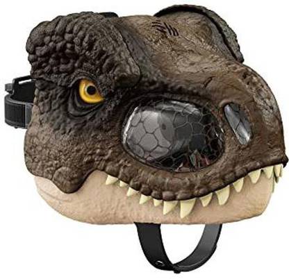 Jurassic World Movie-inspired Dinosaur Mask with Opening Jaw, Realistic Texture and Color, Eye