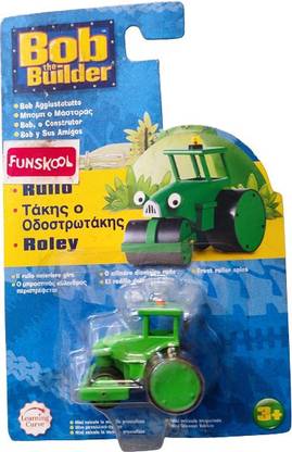 FUNSKOOL Bob The Builder Mini Diecast Vehicle ROLEY ROAD ROLLER ACTION FIGURE RARE