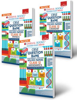 Oswaal CBSE Question Bank Class 12 Physics, Chemistry & Mathematics (Set of 3 Books) (For 2023 Exam)