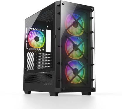 Ant Esports ICE-5000 RGB (Black) Mid Tower Cabinet with USB 2.0 and USB 3.0 Ports Compatible with Computer