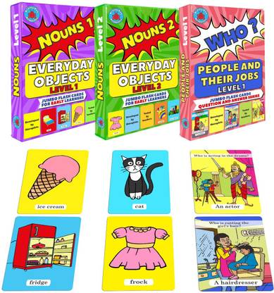 ब्रेनी बग रिसोर्स 90 flashcards, 60 everyday objects and 30 professions