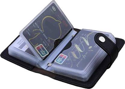 Flipkart SmartBuy Black PU Leather Business Visiting Credit/Debit 24 Card Holder