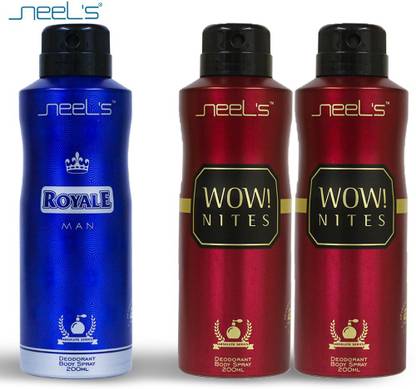 Neel’s COMBO ROYALE & 2 WOW NITES Deodorant Body Spray  -  For Men
