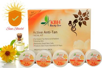kbh Active Anti-Tan Facial Kit for Instant Tan Removal, Dtan facial for men & Women