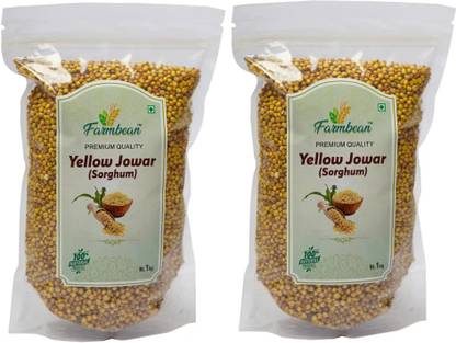 Farmbean COMBO PACK OF 2- Yellow Jowar or Sorghum Millets & Grains Jowar