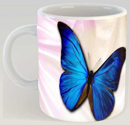 JUNKY MUG butterfly pattern Ceramic Coffee (325 ml) Ceramic Coffee Mug