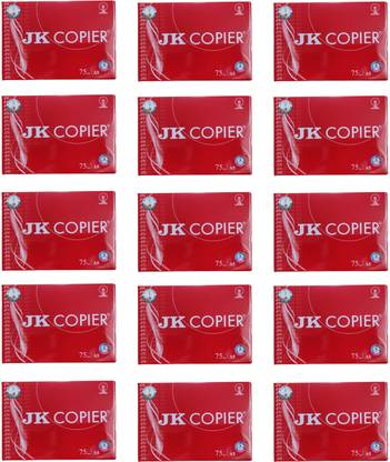 JK Easy Copier GSM75 A5 WHITEPAPER HALFOFA4 REAMS 15 UNRULED PLAIN WHITE A5 75 gsm Copy Paper