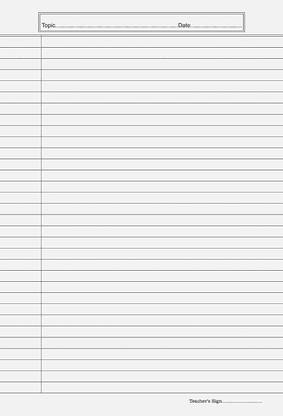 Redge Project Sheet One Side Ruled Pack of 40 Sheets 120 GSM For Student One White A4 120 gsm Project Paper