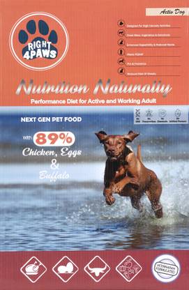 RIGHT 4PAWS Nutrition Naturally Performance Diet for Activ Dog Chicken 5.4 kg Dry Adult Dog Food