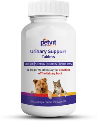 Petvit Urinary Support Bladder and Renal Health in Dogs and Cats 60 Chewable Tablets Pet Health Supplements