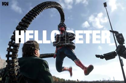 Spiderman No Way Home Hello Peter Poster 18 x 12 inch Paper Print