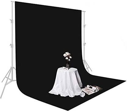 ALFASIYA 4x8 FT Black Backdrop Photo Studio Photography Background (Stand Not Included) Reflector