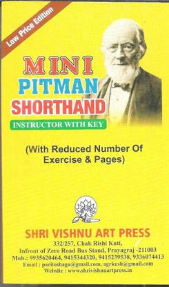 Mini Pitman Shorthand Instructor With Key (With Reduced Number Of Exercise & Pages)