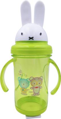 Tatsam rabbit baby sipper water bottle for kids Green colour bpa free 1 sip sipper cup
