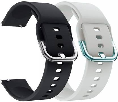 AOnes Pack of 2 Silicone 20mm Watch Strap with Metal Buckle for Urban Beep Smart Watch Strap