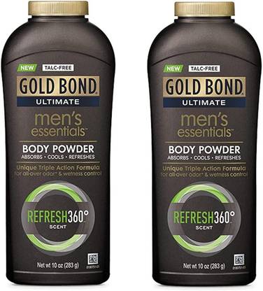 Gold Bond Ultimate Men's Essentials Body Powder, 10 oz, Pack of 2
