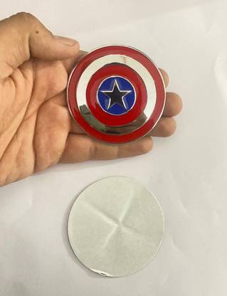 Auto MT Captain America Logo 7 x 7cm Car Metal Emblem 3D Badge Sport Sticker Vehicle Tool Kit