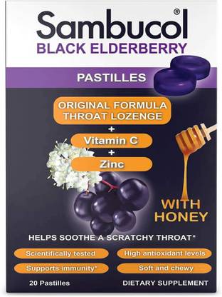 Sambucol Pastilles, Black Elderberry, 20 Count