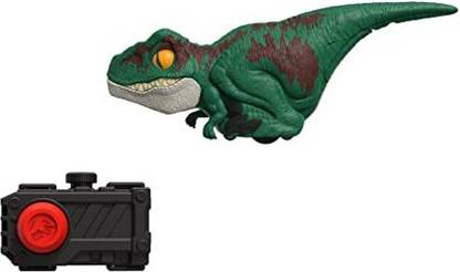Jurassic World World: Dominion Uncaged Click Tracker Velociraptor Dinosaur Green Stylized Figur