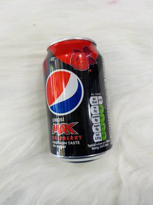 Pepsi Max Raspberry Flavour No Sugar Cola Drink Imported Can