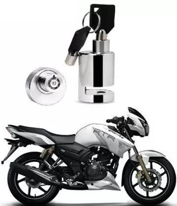 SRPHERE Motorcycle and Bicycle Disk Brake Safety Lock For Tvs Apache Disc Lock (Steel) Disc Lock