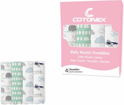 Cotonex Printed Crib Swaddling Baby Blanket for  AC Room
