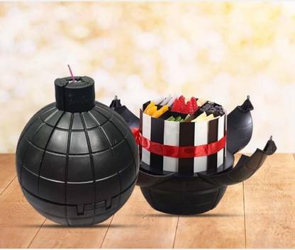 Cayster Plastic Villa Cake Bomb Surprise Box Set Surprise Unexpected Bomb Shaped Bomb Gift Box Vanity Box
