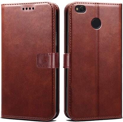 ONCRAVES Flip Cover for Xiaomi Redmi 4 (Brown, Cases with Holder)
