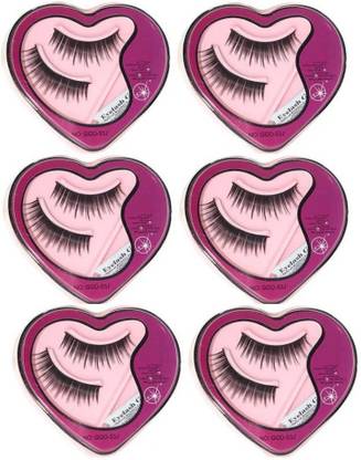Latixmat thick & soft false eye lashes for women & girls pack of 6