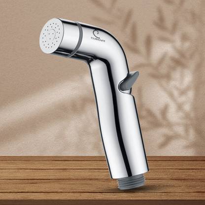 CUROVIT Diasy ABS Health Faucet Gun Silver Chrome Finish Hygiene Spray for Toilet Seat Faucet Set