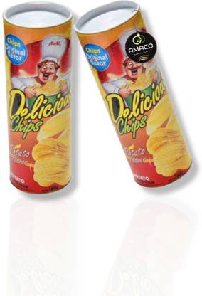 AMACO Potato Chip Snake In a Cane Gag Gift Prank Spring snake in a empty chips box Gag Toy /Potato Chip Snake In A Can Gag Gift Prank LargeSize Funny Scary Shock Halloween GT-SO-47850 Snake In A Potato Chips Magic Kit Gag Toy